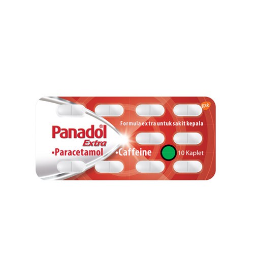 Panadol Extra Tablet / Demam / Sakit Kepala / Flu