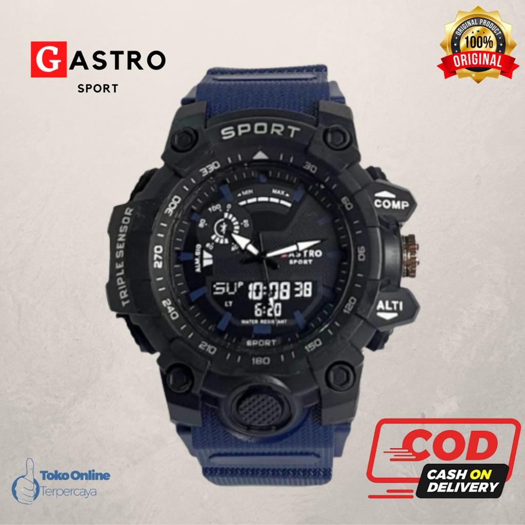 Jam Tangan Pria Gastro Sport Analog Quartz Casual Simple Chic Strap rubber Karet Fashion Watch Jam Cowok Outdoor Terbaru Kekinian