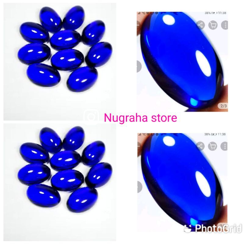 TERMURAH OBSIDIAN KING SAPPHIRE KRISTAL JUMBO