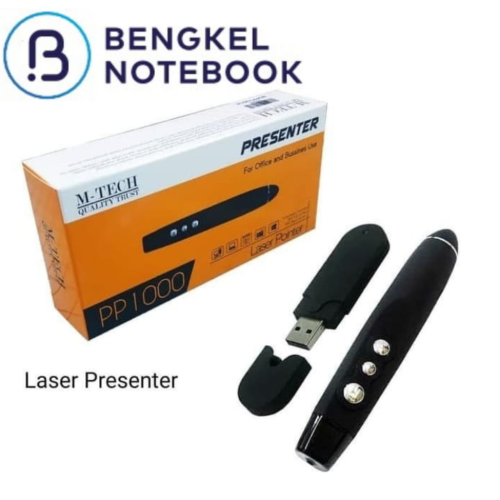 Laser Pointer Presenter Remote Control Wireless USB 2.0 M-Tech PP 1000 MTech