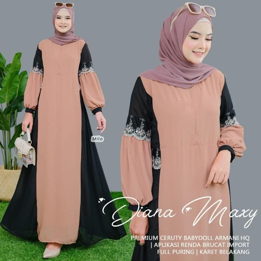 DIANA MAXY / BAJU CERUTY BABYDOLL / DRESS MULIM TERBARU / GAMIS MALAYSIA / FASHION MUSLIM / DRESS KO