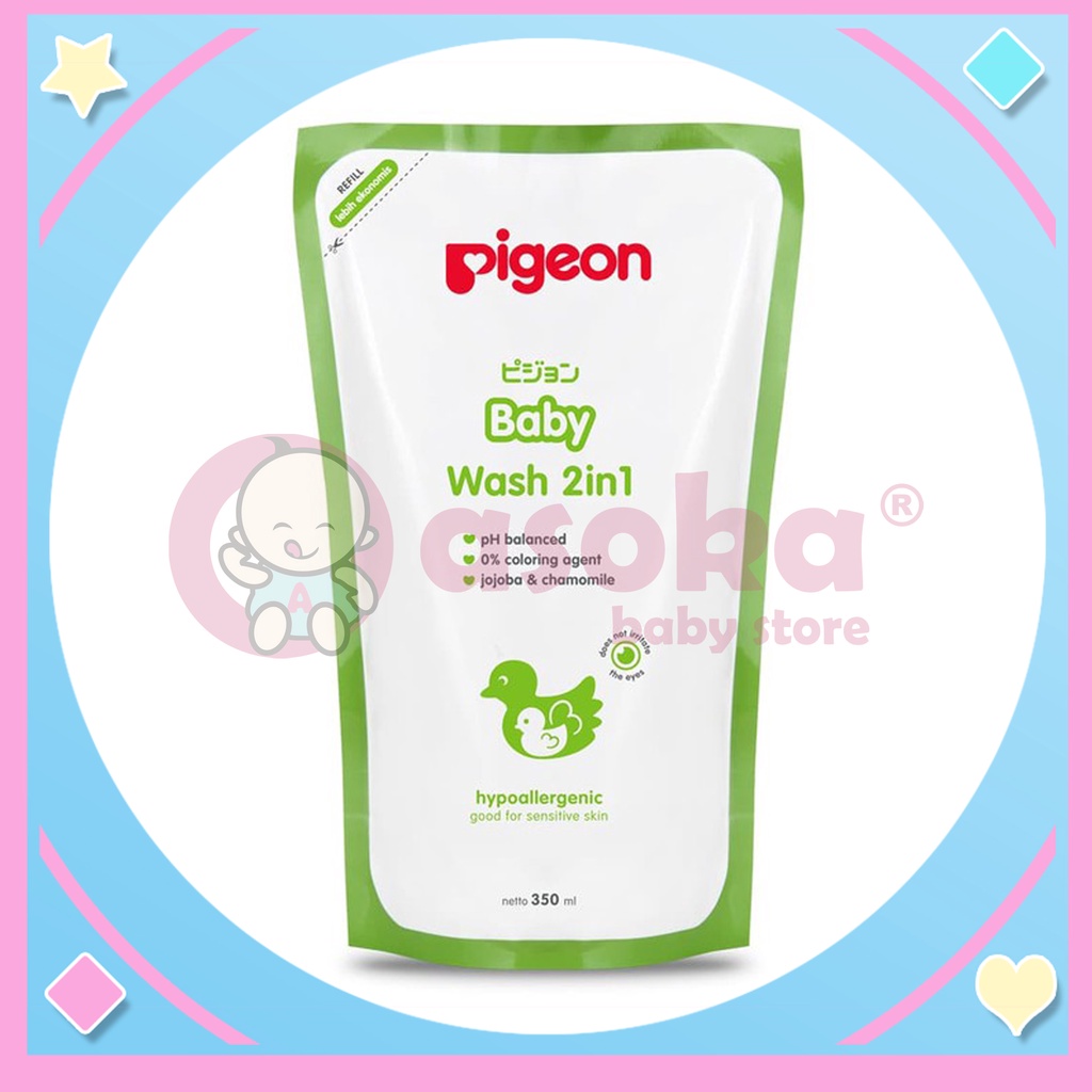 Pigeon Baby Wash 2 In 1 Chamomile Sabun Bayi 350ml ASOKA