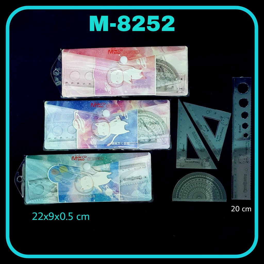 

ILP Penggaris Set 20cm M-8252 / Penggaris Segitiga / Penggaris / Ruler