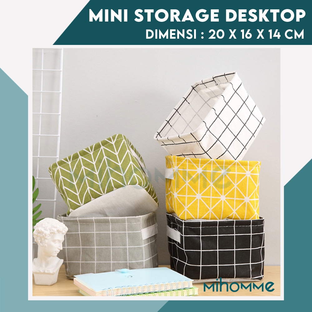 Keranjang Mini Desktop Storage Box Organizer Tempat Penyimpanan Serbaguna