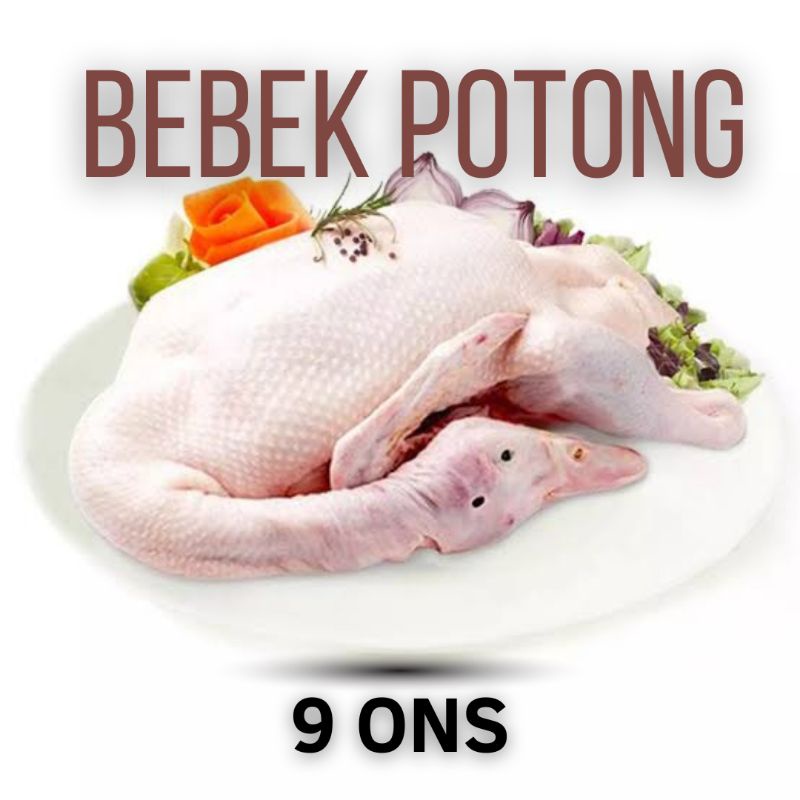 

Bebek Potong 9 Ons / 0,9 Kg Putih Bersih Tanpa Bulu Dengan Kepala