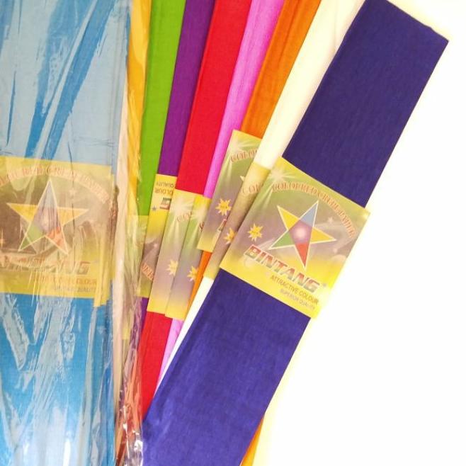 

Paling Laris|SQ11|kertas krep / coloured crepe paper ukuran +-61x117,5cm per pack (25lembar)