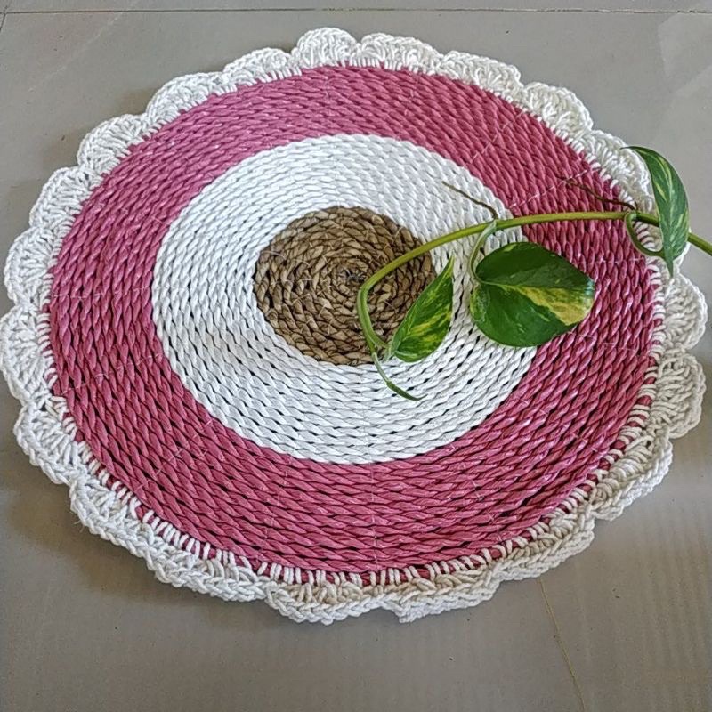 placemate/Alas piring/Alas Meja/Hiasan Dinding Seagrass Renda 35cm