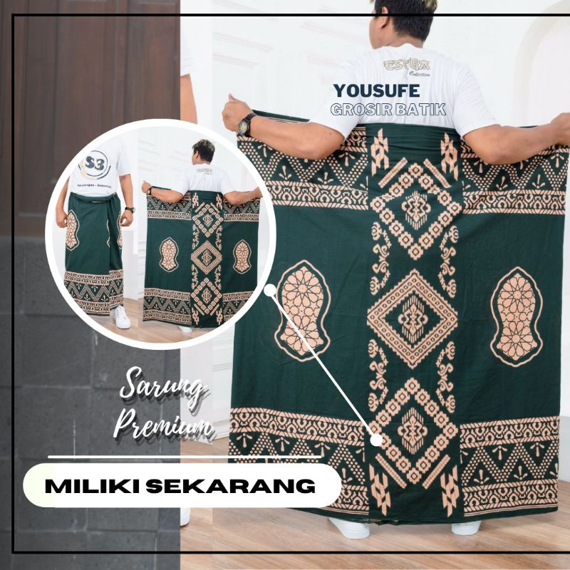 Sarung Batik Pria Muslim Produksi Pekalongan Seragam Pondok Pesantren Hadroh Santri Murah Tidak Luntur Kode SBPC01A