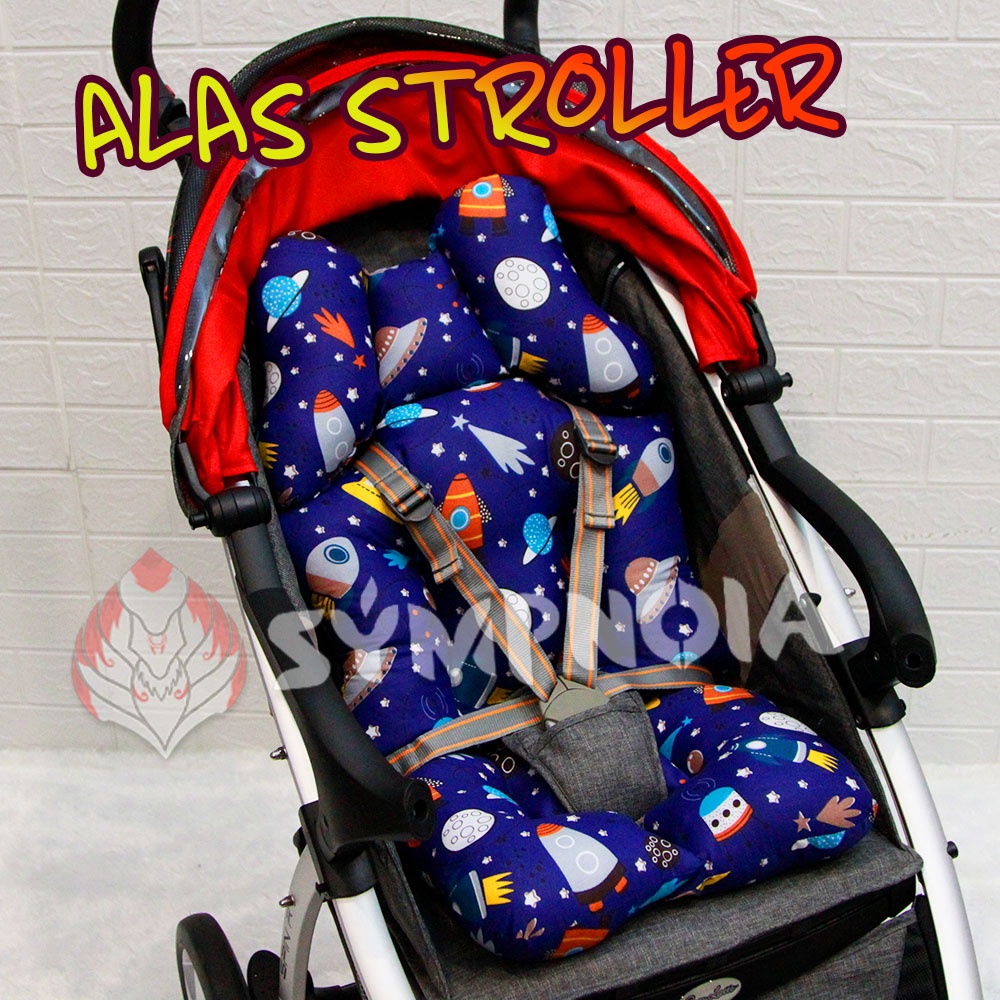 4in1 UNIVERSAL ALAS STROLLER BAYI CAR SEAT BOUNCER 5 LUBANG / SEAT PADDING BABY / ALAS KURSI MAKAN