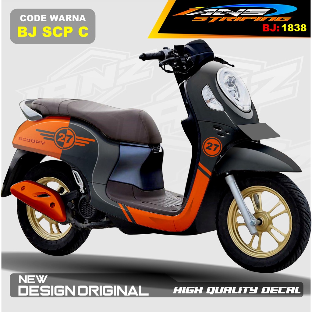 DECAL STICKER SCOOPY FULL BODY / STIKER SCOOPY FULL BODY / STIKER MOTOR SCOOPY NEW DESAIN / STIKER MOTOR TERMURAH