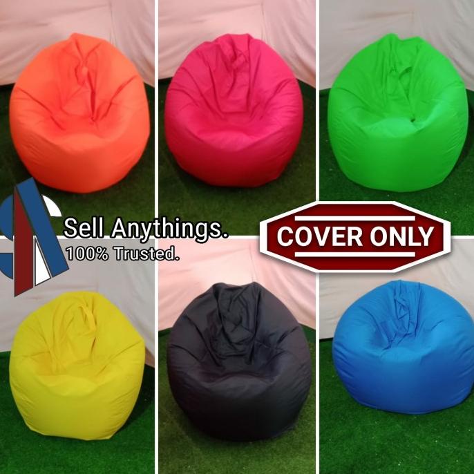 Bean bag Pumpkin/Bulat Warna Polos [ COVER Luar+Dalam]