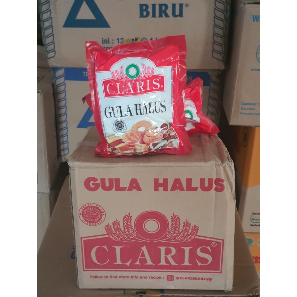 

Claris Gula Halus Gula Bubuk Kemasan 250gr ,1 karton 16pcs