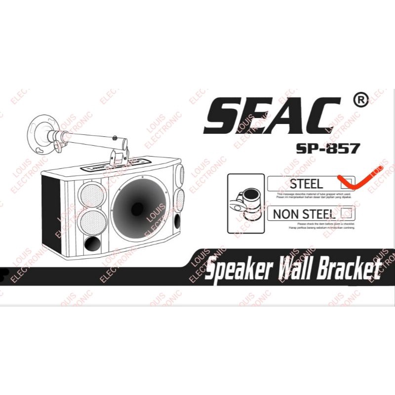 Bracket Gantung Speaker BMB SEAC SP-857 Breket Breket Sudut Dinding Wall ( FULL BESI )