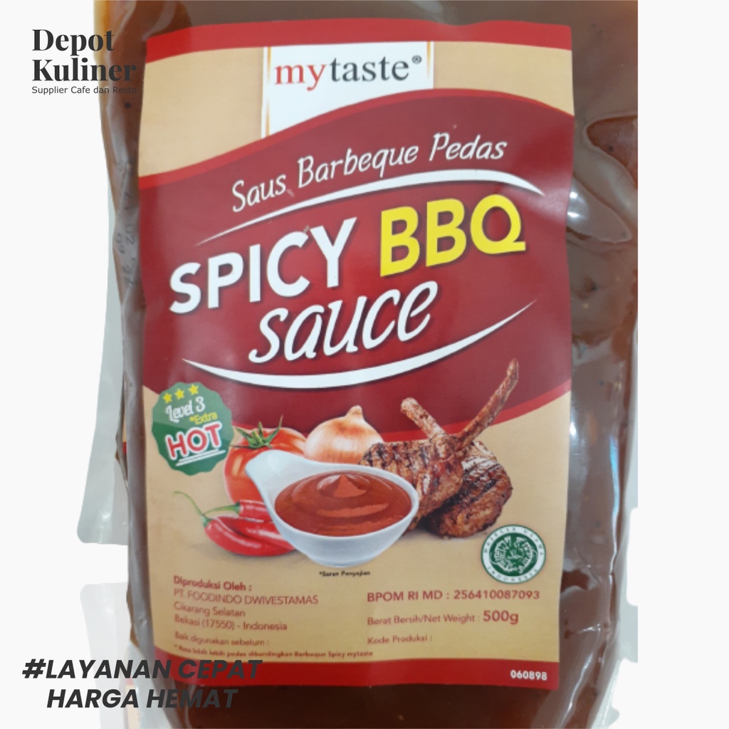 My Taste Saus Spicy Barbeque Pedas Level 3 Extra Hot Mytaste 500 gr Sauce BBQ