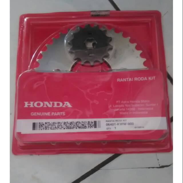 1 set gear rantai Honda supra x 125