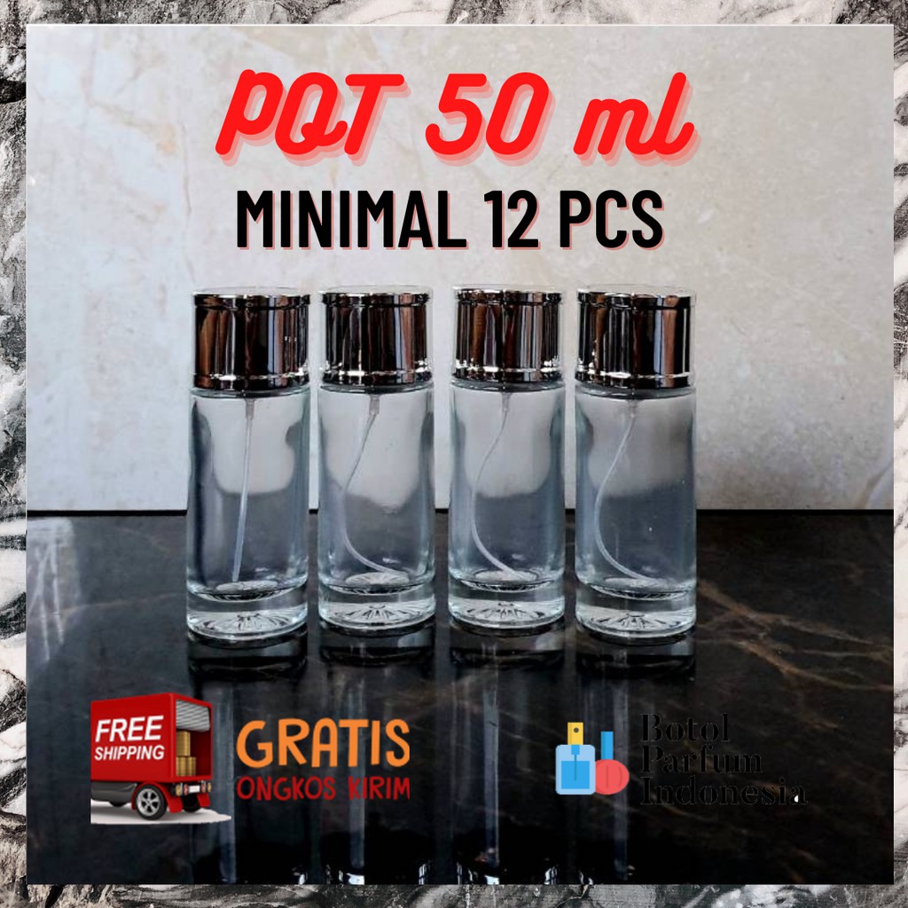 BOTOL PARFUM KOSONG SPRAY KACA 50 ML (POT 50 ML)