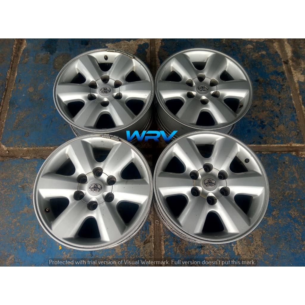 jual velg std fortuner ring 17x7 pcd 6x139 seken bekas murah