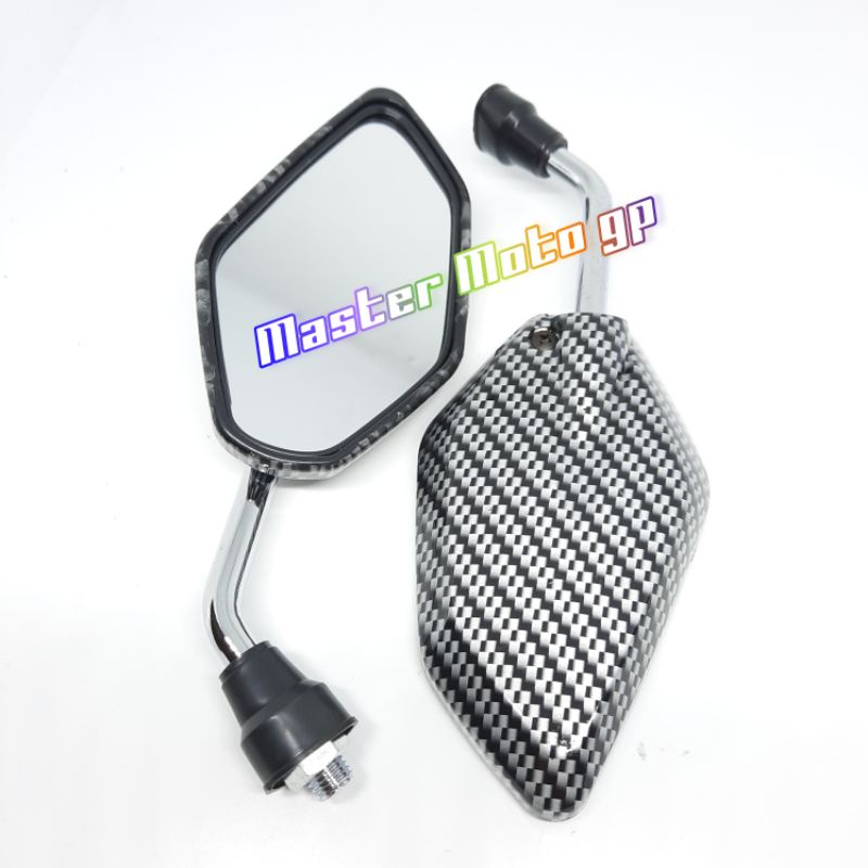 Spion Carbon Mini Model Jupiter Yamaha Spion Jupiter karbon Mini Tangkai Pendek Chrome Universal motor Yamaha Mio jupiter Vega mx force xeon fino soul Gt