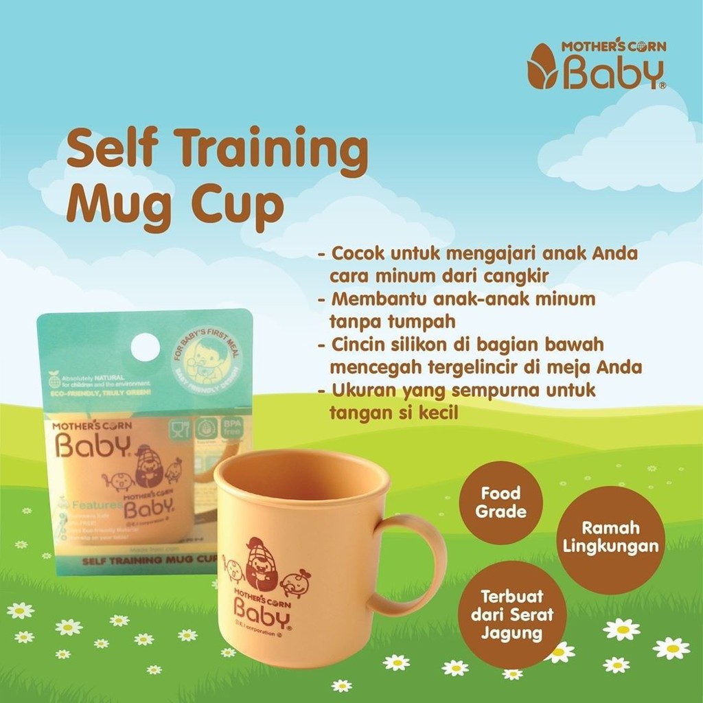 MOTHERS CORN SELF TRAINING MUG Gelas Belajar Minum Anak