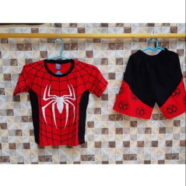 Baju spiderman anak - kaos spiderman - baju superhero