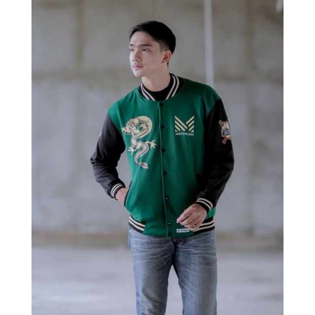 JAKET VARSITY DRAGON MTBS - JAKET VAESITY ORIGINAL MOTHBLESS