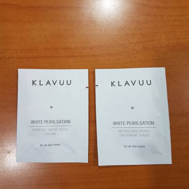(SACHET) Klavuu white pearlsation toner and cream