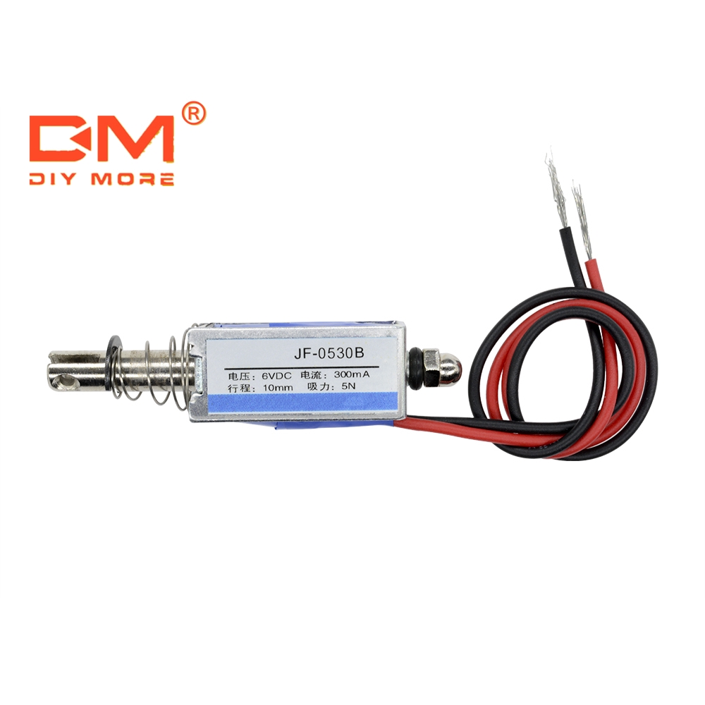 〖Factory Supplier/COD〗Solenoid Elektromagnet Tarik Dc 6v 300ma 5n/10mm Jf-0530B Tipe Push-Type