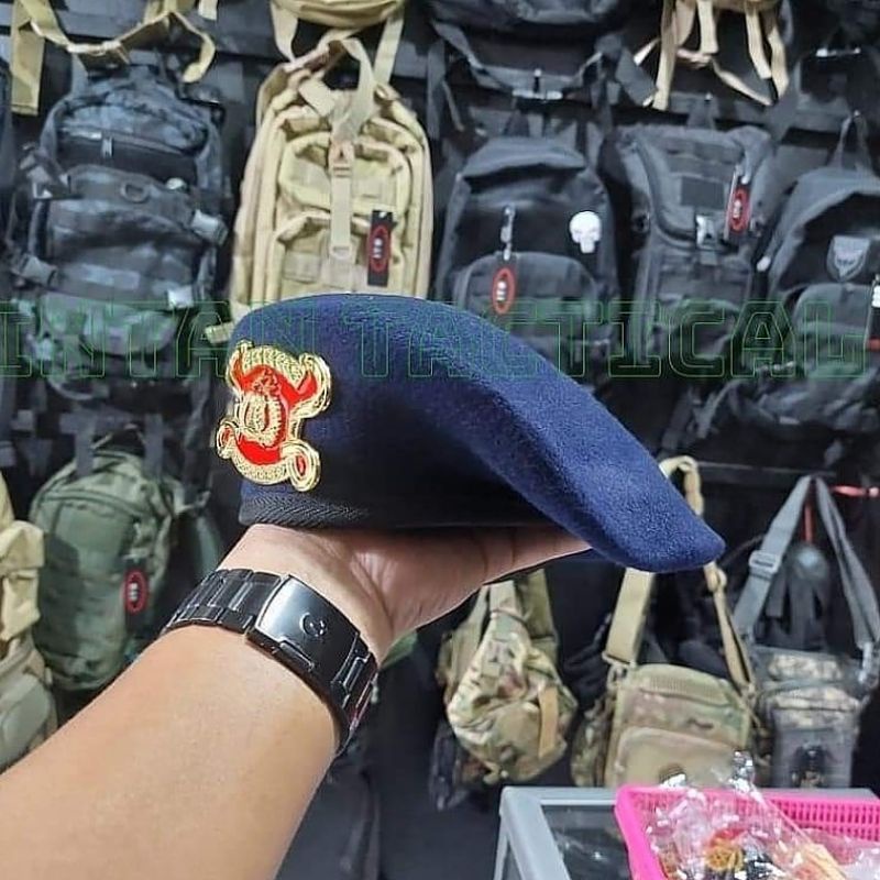 BARET BIRU BRIMOB VENOM SUPER WOLL