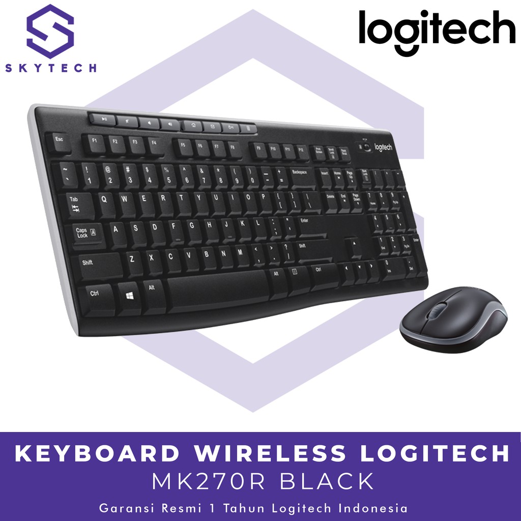 KEYBOARD MOUSE WIRELESS LOGITECH MK270R ORIGINAL GARANSI RESMI