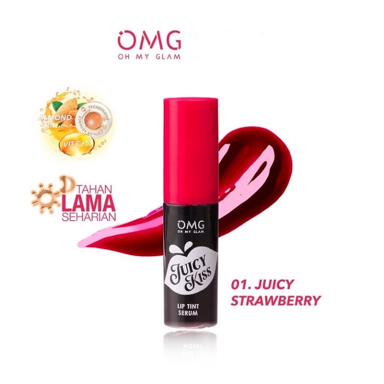 OMG Oh My Glam Juicy Kiss Lip Tint Serum LipTint BPOM