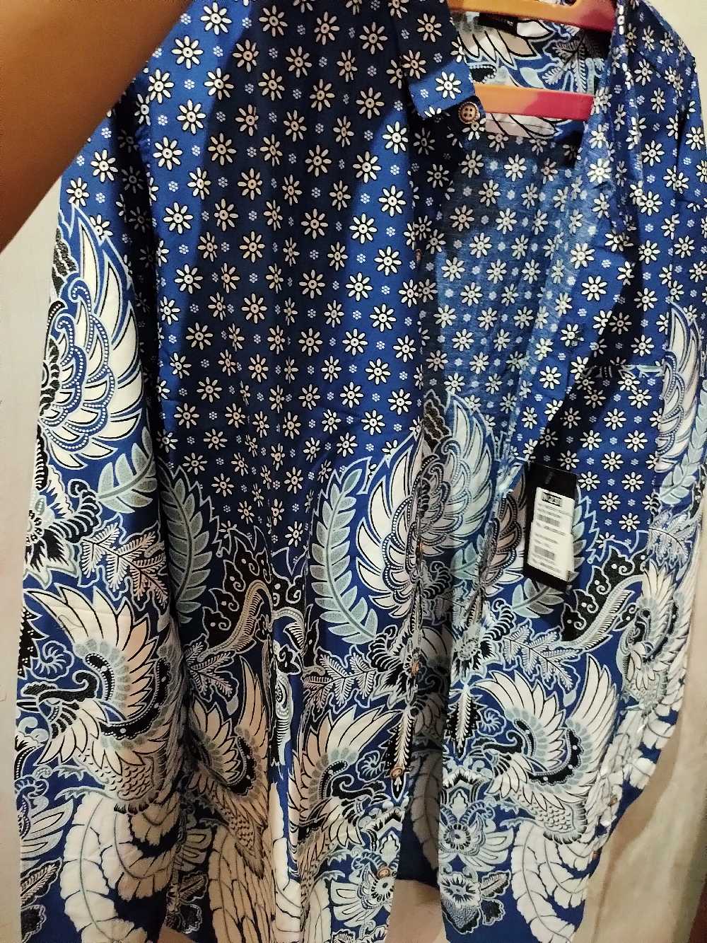M231 Kemeja Pria Batik Panjang Biru 1742