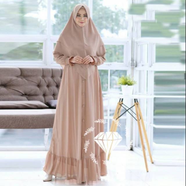 gamis NADIRA syar'i Ns FC Najibah Gamis Syar'i asdf SYAR'I mocca putih maroon navy abu modern