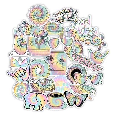 50 Pcs/set Colorful Summer Creative Graffiti Waterproof Luggage Piano Car Bike Stickers