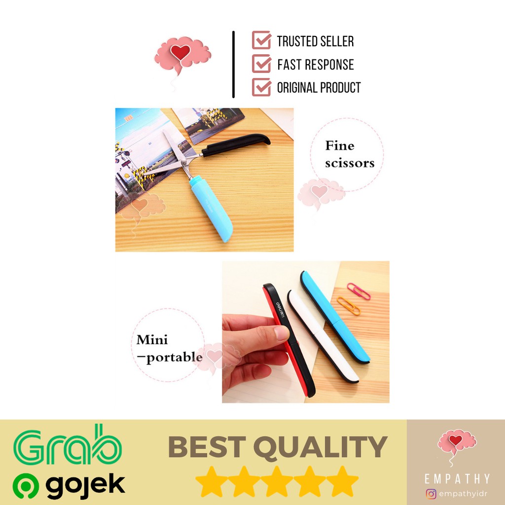 

Gunting Lipat | Safety Scissors Portable Mini Stationery Travelling