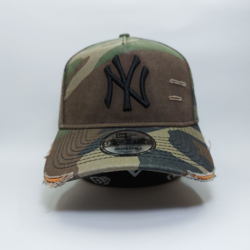 TOPI NEW ERA NY YANKESS CAMO COTTON DAMAGE 9FORTY