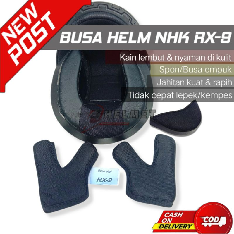 Busa Helm Nhk Rx-9 Rx9 Rx 9 S M L XL XXL Full Face Set Busa Pipi Samping Bantalan Leher Dagu Chinggu