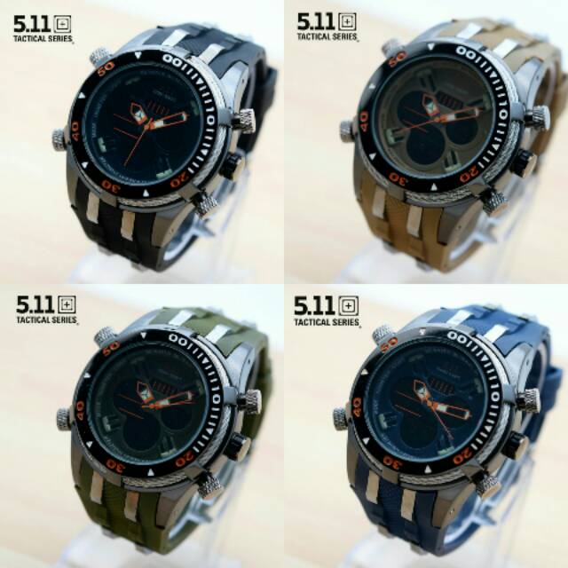 jam tangan Tactical 511 double time tl karet fashion cowo