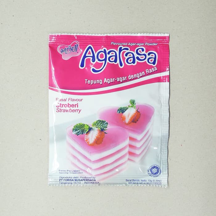 

AGARASA Strawbery Nutrijel Tepung agar pudding 10gr