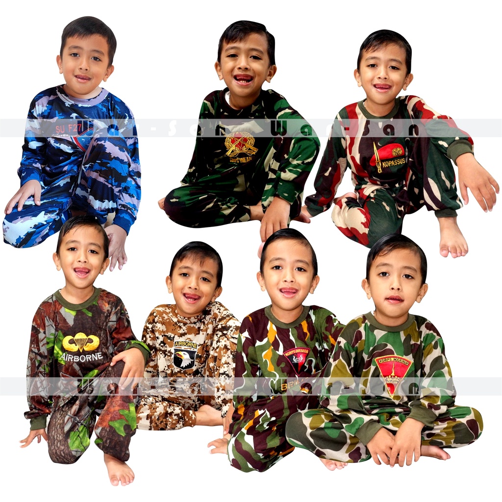 KAOS STELAN TRAINING ANAK | BAJU TENTARA ANAK | KAOS TRAINING ANAK TANGAN PANJANG | BAJU ARMY ANAK