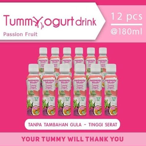 

(BISA COD) Yogurt Heavenly Blush Tummy Drink Sugar Free Passion Fruit [12x180ml] TERMURAH Kode 1323