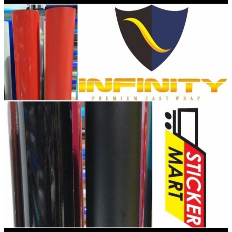 Sticker Infinity Merah & Hitam Doff 152 Murah
