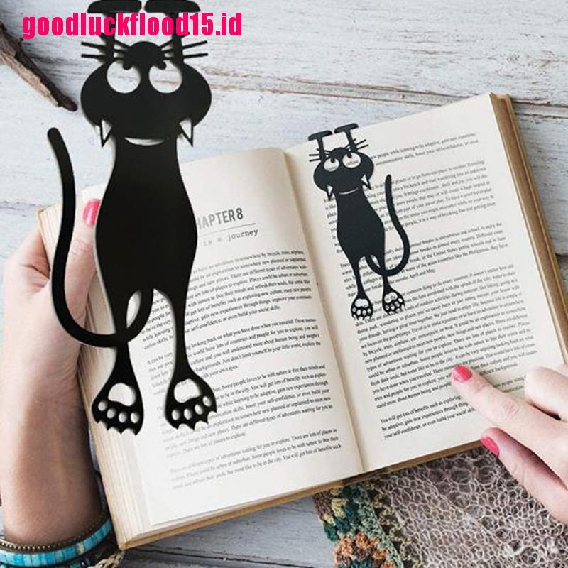 1pc Holder Buku Desain Kucing Hitam Untuk Hadiah