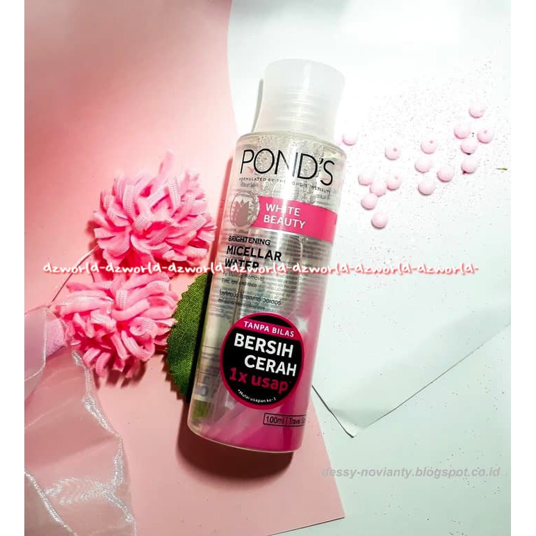 Pond's Vitamin Micellar Water Brightening Rose 100ml Pembersih Make Up Kosmetik Wajah Ponds Pond Micelar Water Make Up Remover