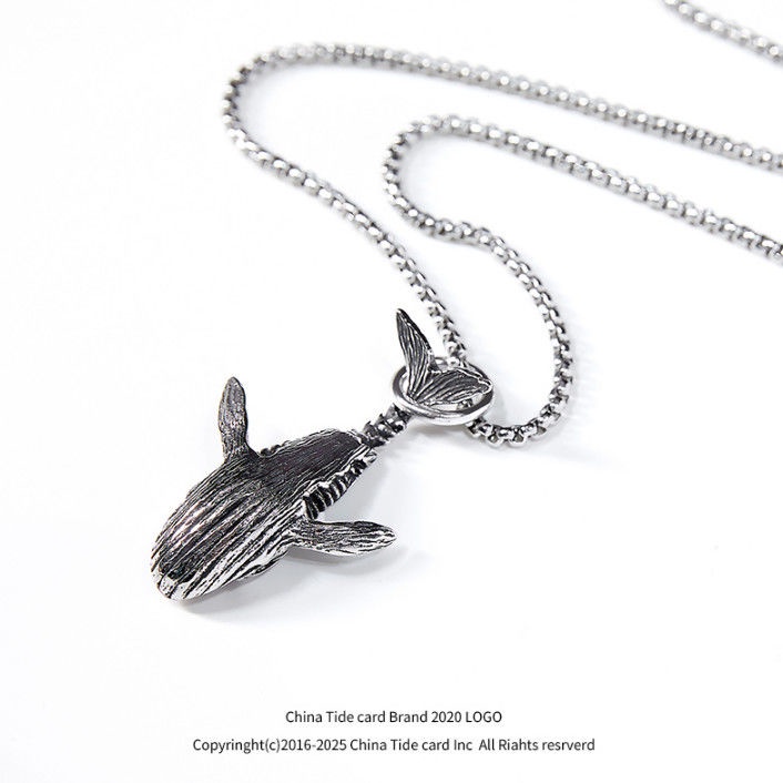 Merek Fashion street hip-hop hip hop kalung pria kepribadian dolphin liontin in hip hop serbaguna pe