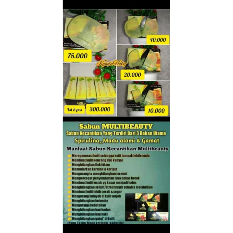 

MULTIBEAUTY SOAP PERBOX + ID MEMBER