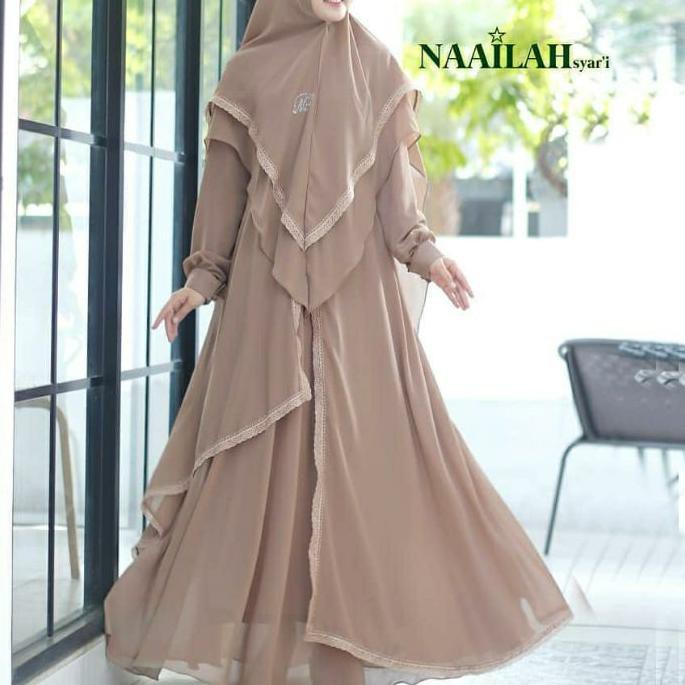 ◊ gamis syari ceruty Babydoll gamis pesta syar'i asdf terbaru gamis set hijab ✱