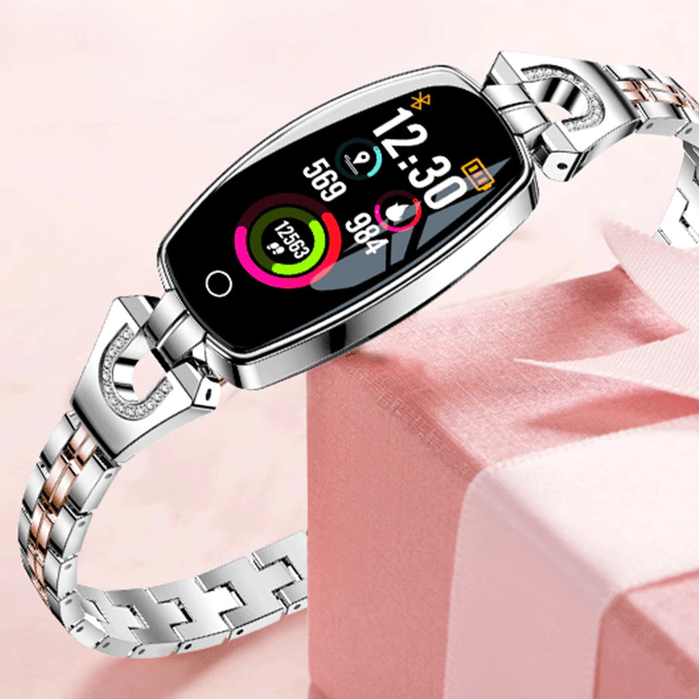 696 Wanita Digital Smartwatch Baru Mewah H8 Cerdas Jam Tangan Tahan Air Jam Tangan Pintar Heart