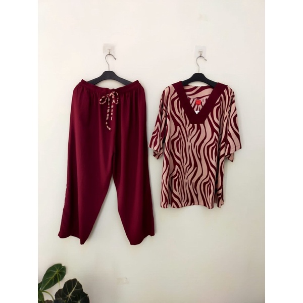 STELAN ANDIN ZEBRA KOMBINASI(COD)/STELAN WANITA/ONE SET TERBARU/ONE SET VIRAL/STELAN KEKINIAN