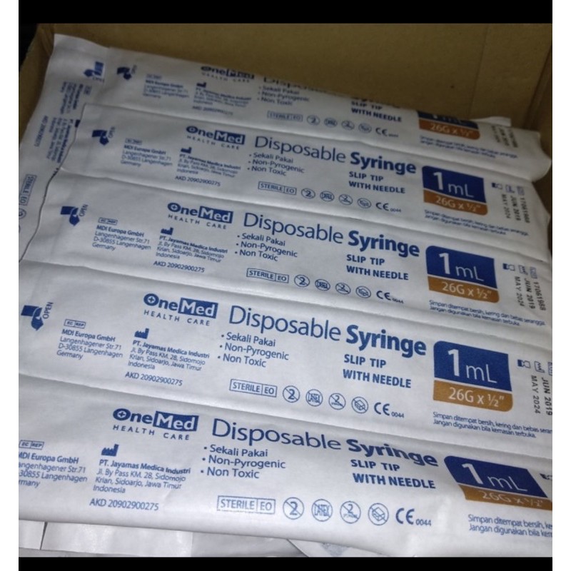 spuit 1ml onemed syringe