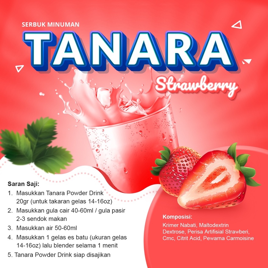 

Bubuk Minuman Strawberry 1kg - Serbuk Thai Tea dan Bubble Drink - bp